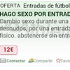 Un anuncio ofrece sexo a cambio de una entrada para la Final