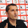 Valverde durante la rueda de prensa ofrecida en Lezama