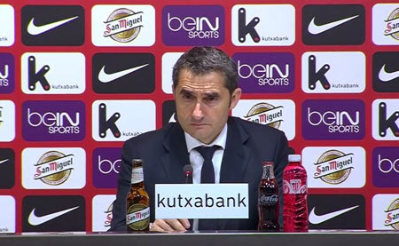 Valverde durante la rueda de prensa ofrecida en Lezama