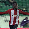 Iñaki Williams celebra su primer gol ante el Betis