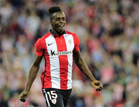 Iñaki Williams celebra su golazo al Espanyol