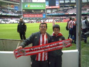 Padre e hijo en San Mames