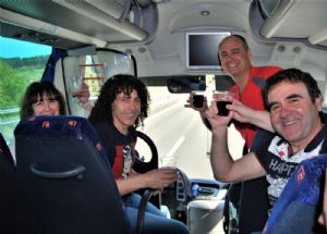 En el bus camino de Astigarraga