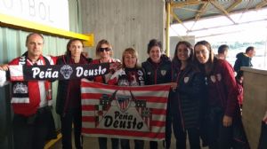 Con el Athletic Femenino que vino desde Madrid, donde habían jugado a la mañana.